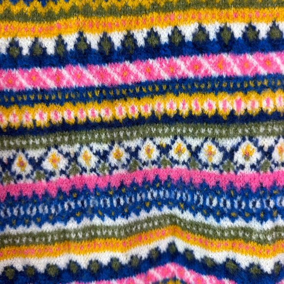 Talbots Fair Isle Mock neck sweater size Lp - Picture 5 of 7